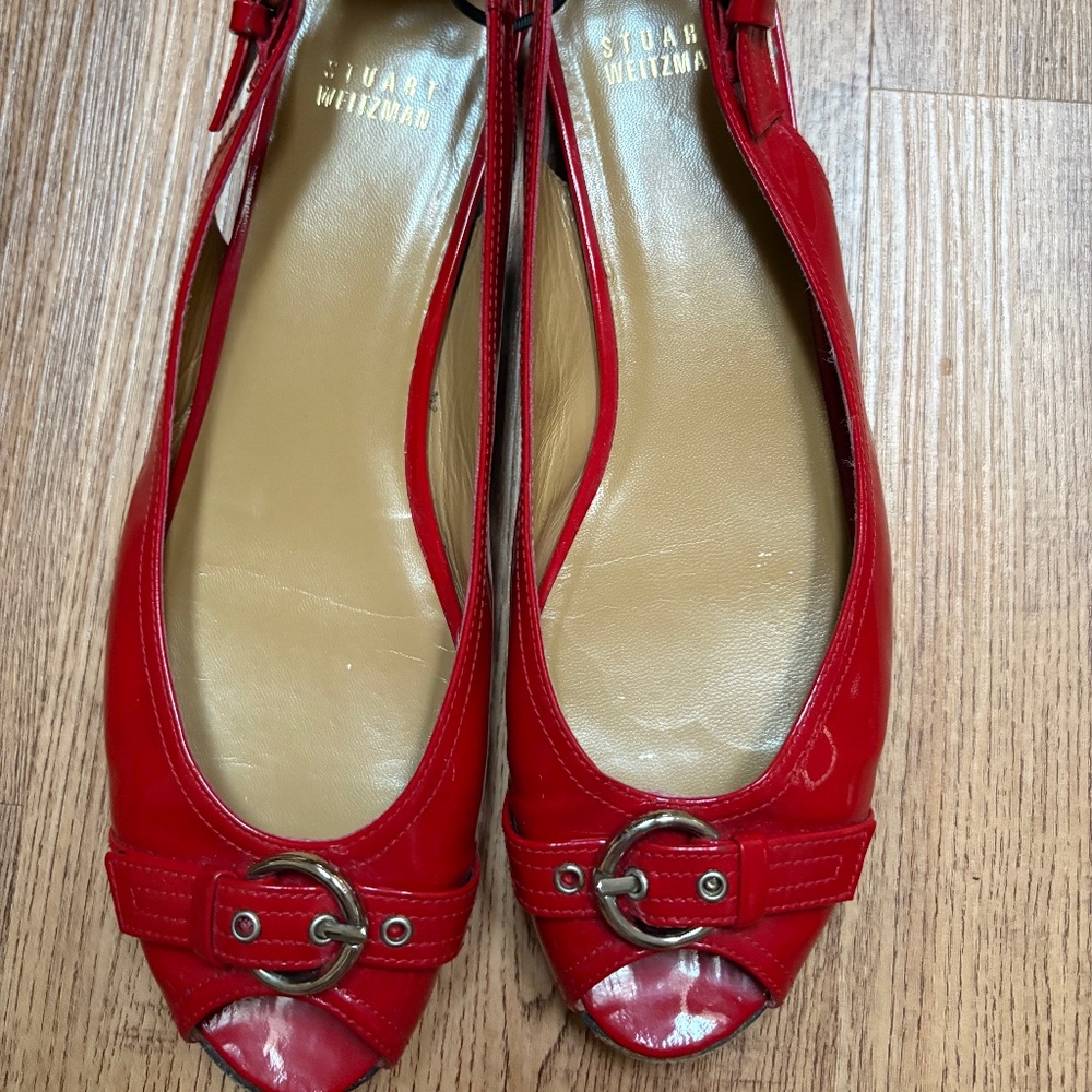Stuart Weitzman Ladies Red Shoes size 9N